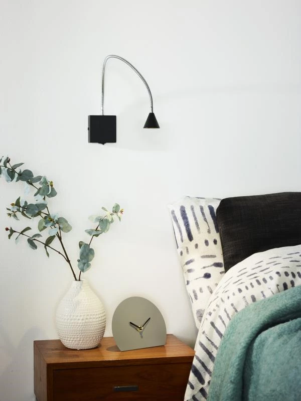 Lucide BUDDY - Bedside lamp / Wall light - LED - 1x4W 4000K - Black - ambiance 1